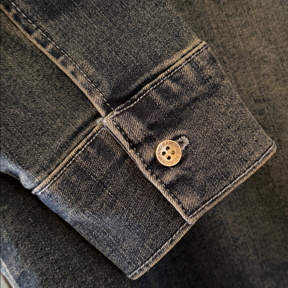 TRUE RELIGION Georgia Denim Glitter Shirt - Picture 9 of 16